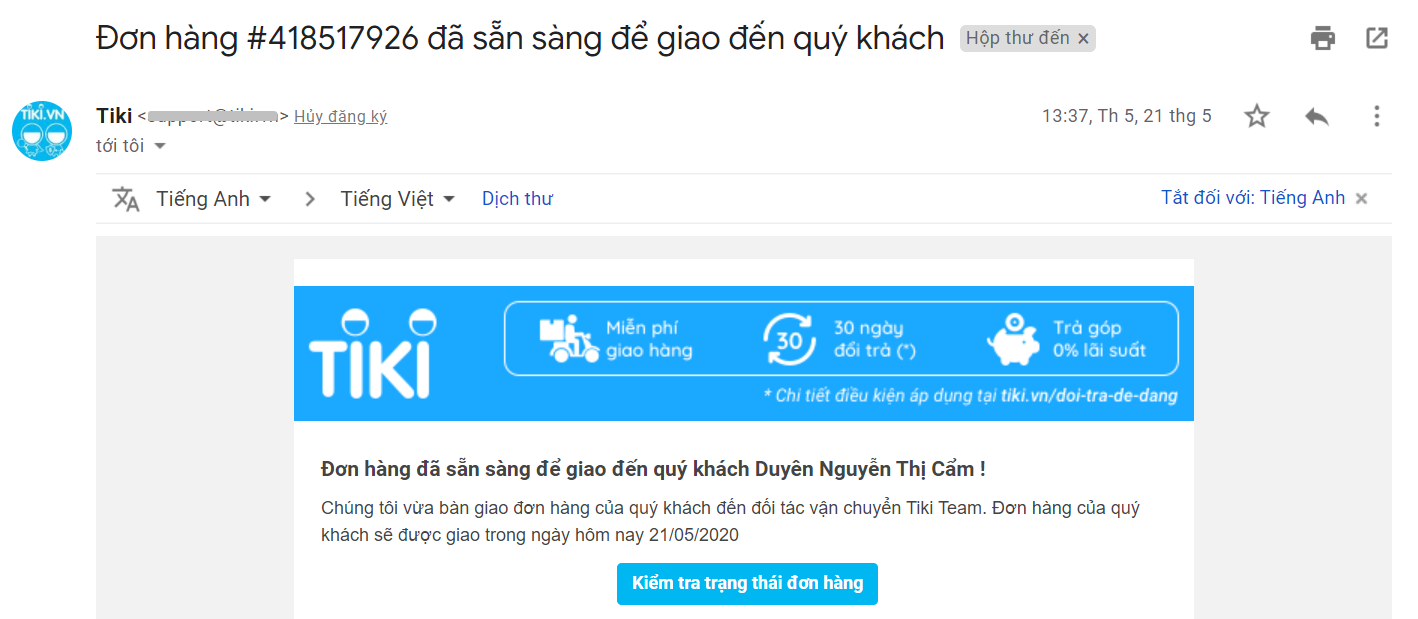 loai email marketing giao dich