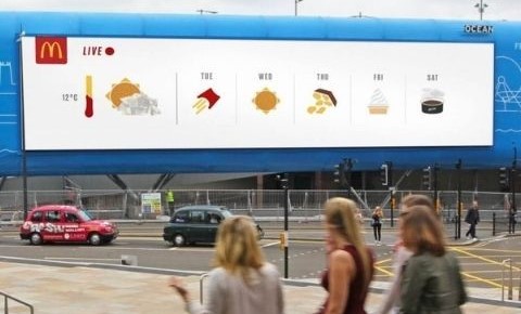 McDonald’s dự báo thời tiết thông qua chiến dịch quảng cáo DOOH