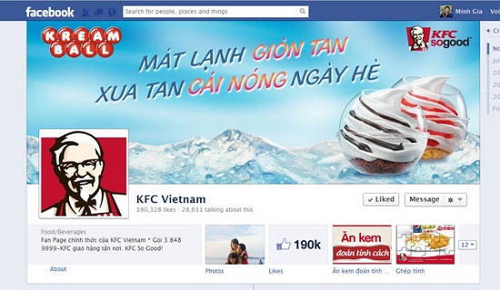 chiến lược marketing online của kfc